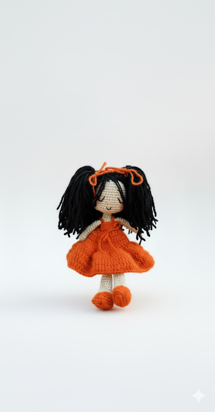 عروسة صغيرة من الكروشيه