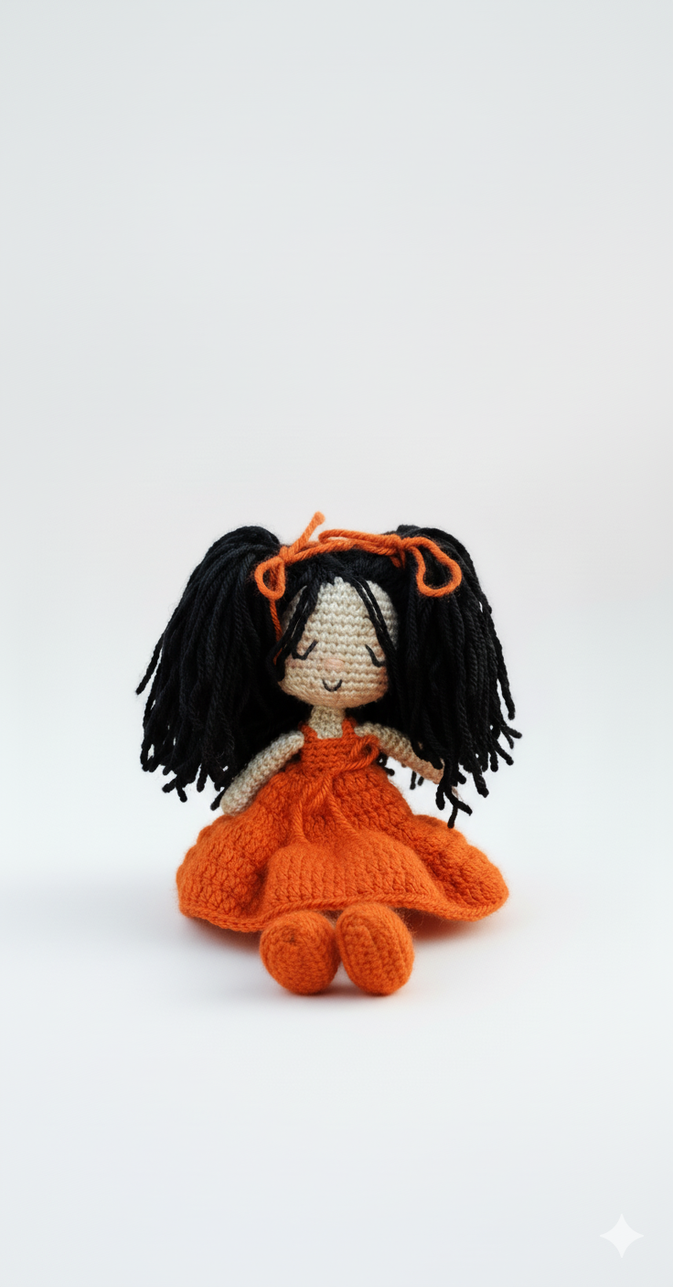 عروسة صغيرة من الكروشيه
